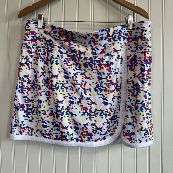 Ben Hogan Size Large Geo Print Golf Skirt Skort Pockets + Shorts Liner NWT - Picture 1 of 11